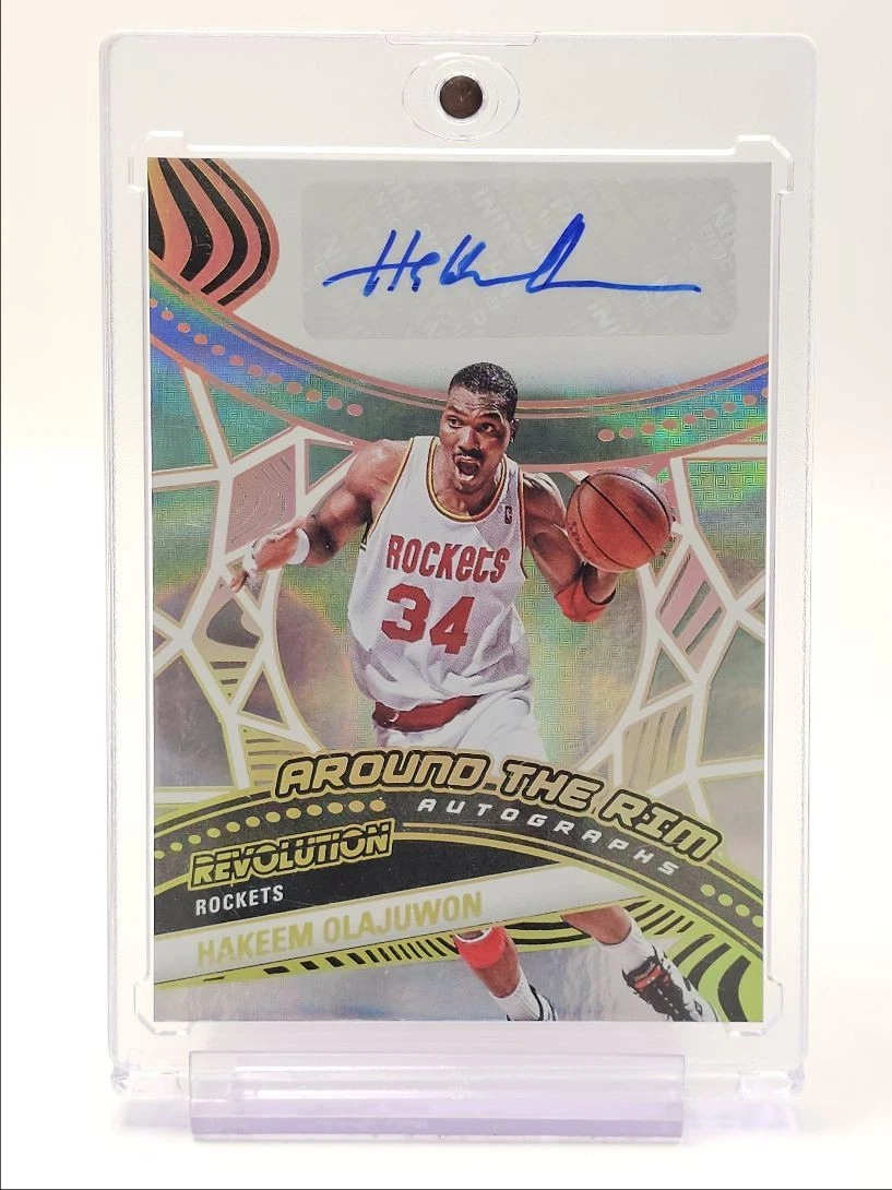 Panini Hakeem Olajuwon Basketball Autographed Sports Trading Cards