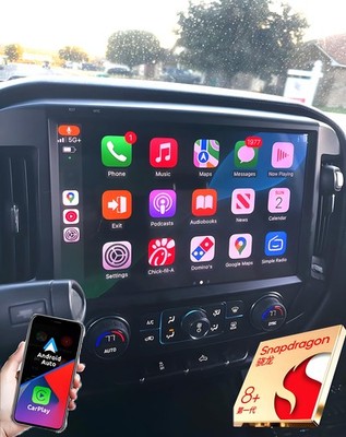 13.1'' Car Radio Stereo CarPlay For Chevy Silverado GMC Sierra 2014-2018 8+256GB
