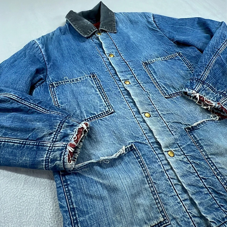 Abrigo vintage Carter's Watch the Wear Chore para hombre mediano de mezclilla forrado años 50 Foto 2 de 4