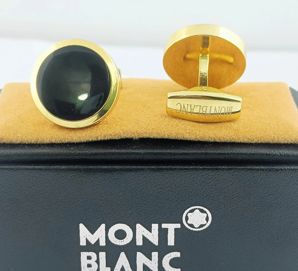 MONTBLANC カフリンクス ゴールド ブラック Montblanc Gold Cufflinks for Men for sale - eBay