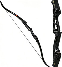 Archery 56" Takedown Hunting Recurve Bow Metal Riser Right Hand Black Longbow