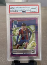 2020-21 Panini Chronicles - Optic Rated Rookies La Liga Pedri #5 Purple Mojo...
