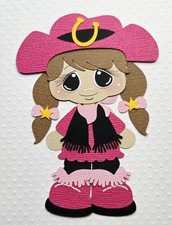 Cowgirl Brown Hair. Scrapbook, Card Making Paper Piecing