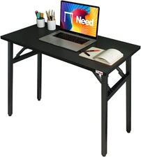 Folding Desk - 31 1/2" No Assembly Foldable Small Computer Table,Sturdy and Heav