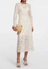 Zimmermann Devi Panelled Lace Midi Dress -Size 2 (10-12au) US 6-8