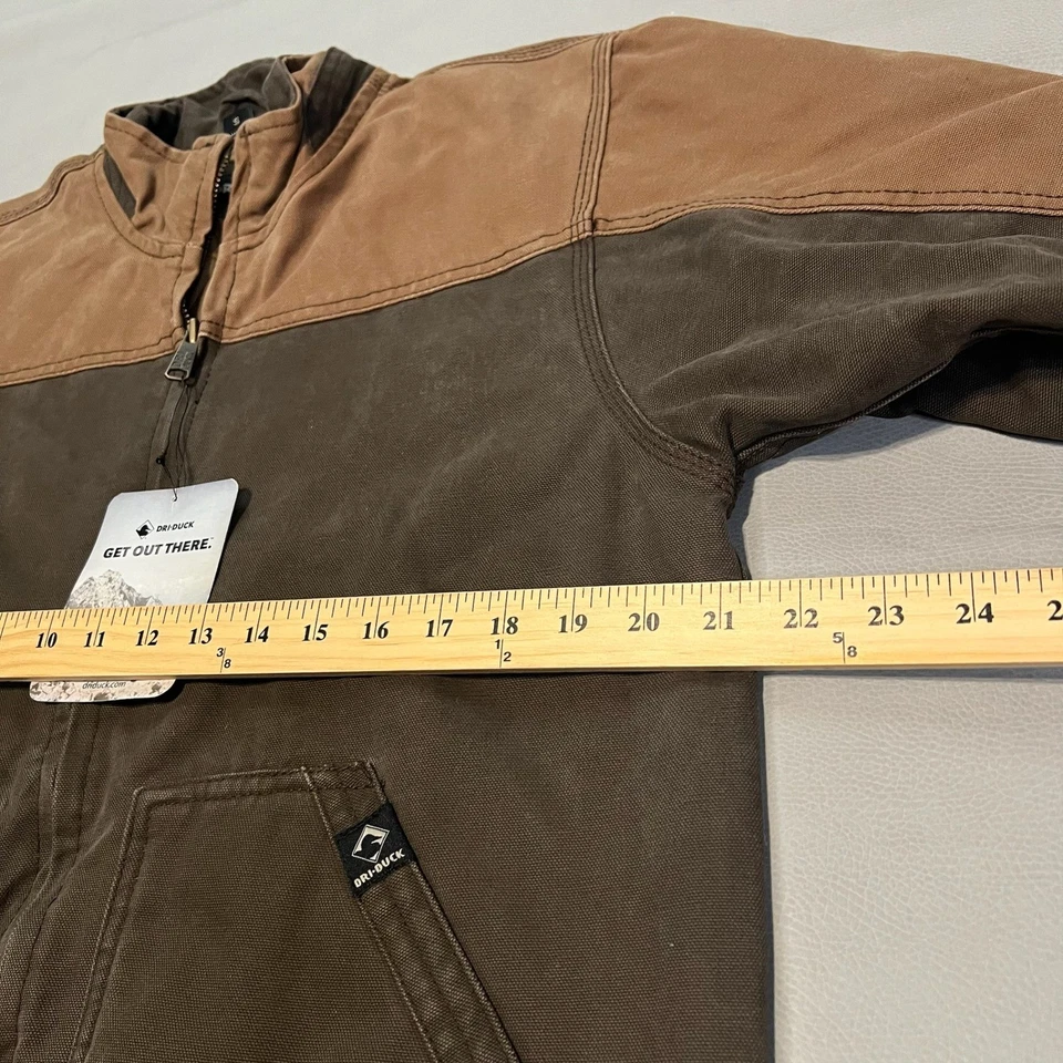 Nuevo Dri Duck Ropa de Trabajo Chaqueta Hombres Dos Tonos Marrón Edredón Lona Chaqueta Abrigo Skate-S Foto 4 de 4