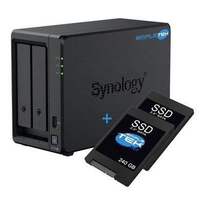 Synology DS725+ NAS Professionell 2 Einschübe 4GB DDR4 ECC 2x SSD 240GB