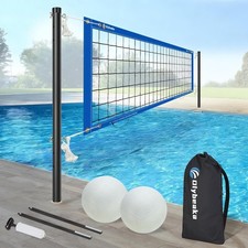 Base Free Swimming Pool Volleyball Net Set for Above Ground/Inground Pools with 