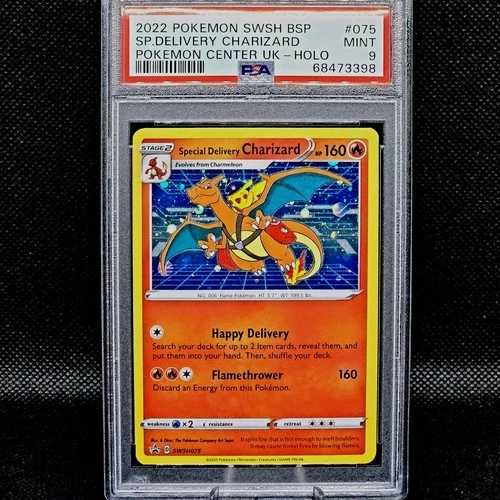 PSA 9 Special Delivery Charizard 075 Black Star Promo Holo Pokemon Center UK