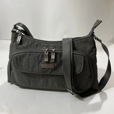 Baggallini Everyday Bag RFID Protection Crossbody Grey Cheetah Prints