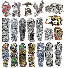 DaLin Extra Large Temporary Tattoos Full Arm and Half Arm Tattoo Sleeves for ...