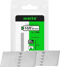 meite 23 Gauge Pin Nails, 1-3/8 Inch Micro Headless Pins - Galvanized 23GA Pins