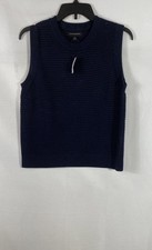 Banana Republic Women's Navy Blue Waffle Knit Sleeveless Sweater Top Sz S NWT