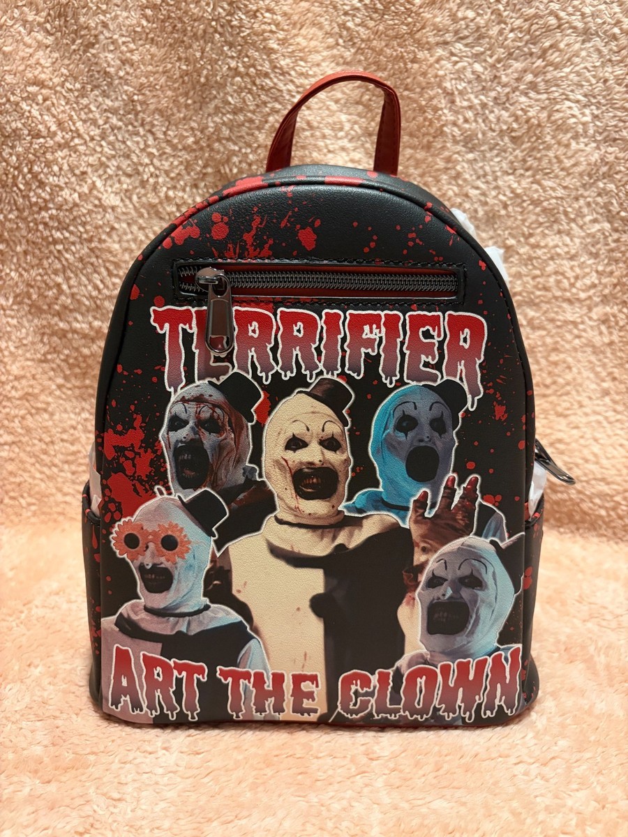 art mini backpack Hand-Painted "Blessed" Graffiti Edition Made from G Loungefly Terrifier Art The Clown