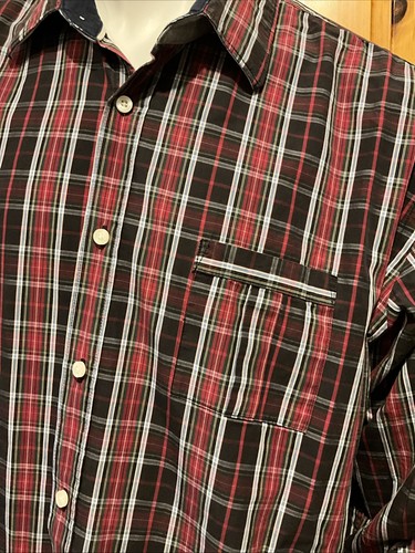 Carnaby's London Men's Casual Shirt Striped Red Multicolor Size XL Long Sleeve - Picture 2 of 10