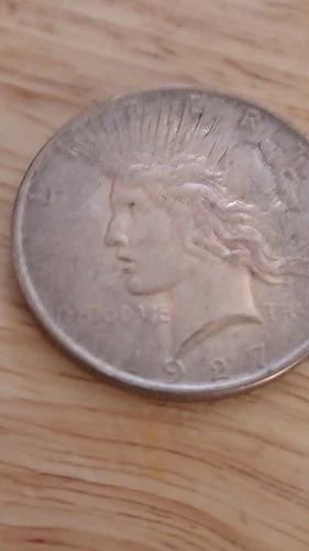 1927-S Peace Dollar $1 Silver Coin 0.9 Fineness Circulated US Uncertified