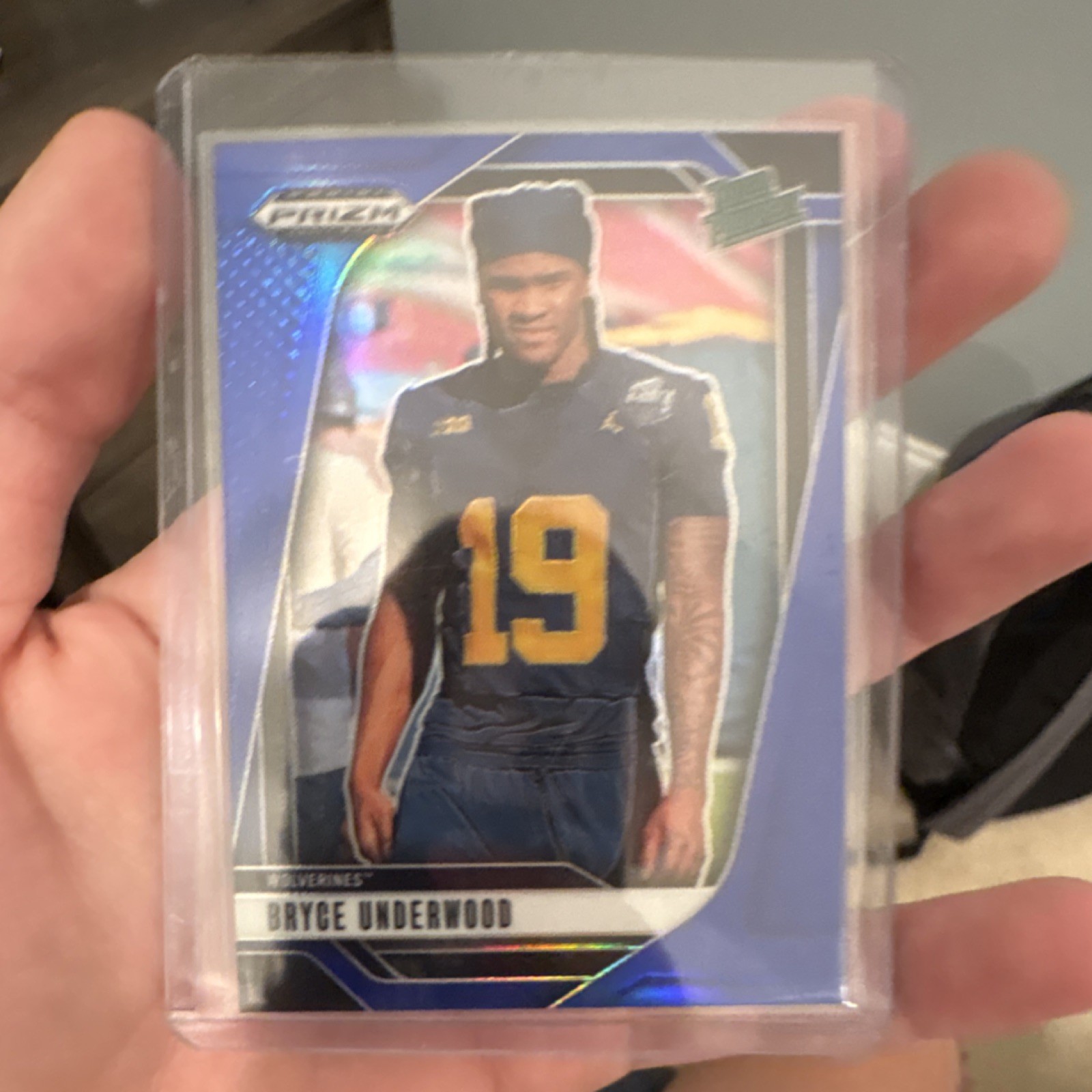 Panini 2025 Prizm Draft Bryce Underwood #28 Blue Prizm /249 Wolverines Rookie