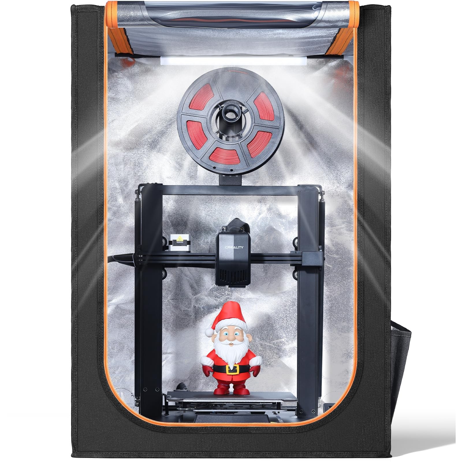 Housse imprimante 3D fermée pour Creality Ender 3 avec kit de lumière led anti-poussière