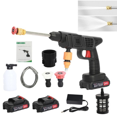 #ad 24V Pressure Washer Kit Cordless Power Multifunction Nozzle Battery powered $24.97