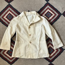 1930s Ormond Linen Belt Back Suit Jacket  Vintage Boys 4T Three Button