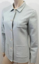 Jil Sander Pale Blue Cashmere Collared Silk Lined Formal Blazer Jacket Ger34 Uk6