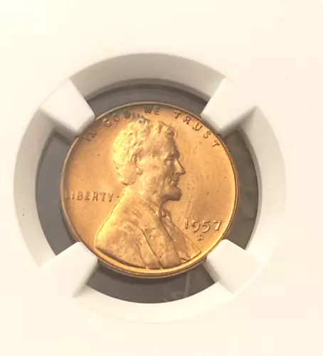 1957-D Lincoln Wheat Cent NGC MS67 RD-Only One Grade Higher! Top of its class!