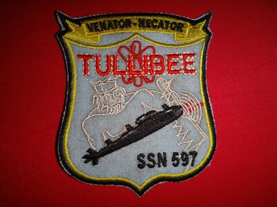 #ad US Navy USS TULLIBEE SSN 597 Submarine HUNTER KILLER Patch $10.47
