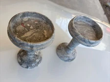 Frontgate Stone Marble Candle Pedestal Canyon Ranch Plate Holder