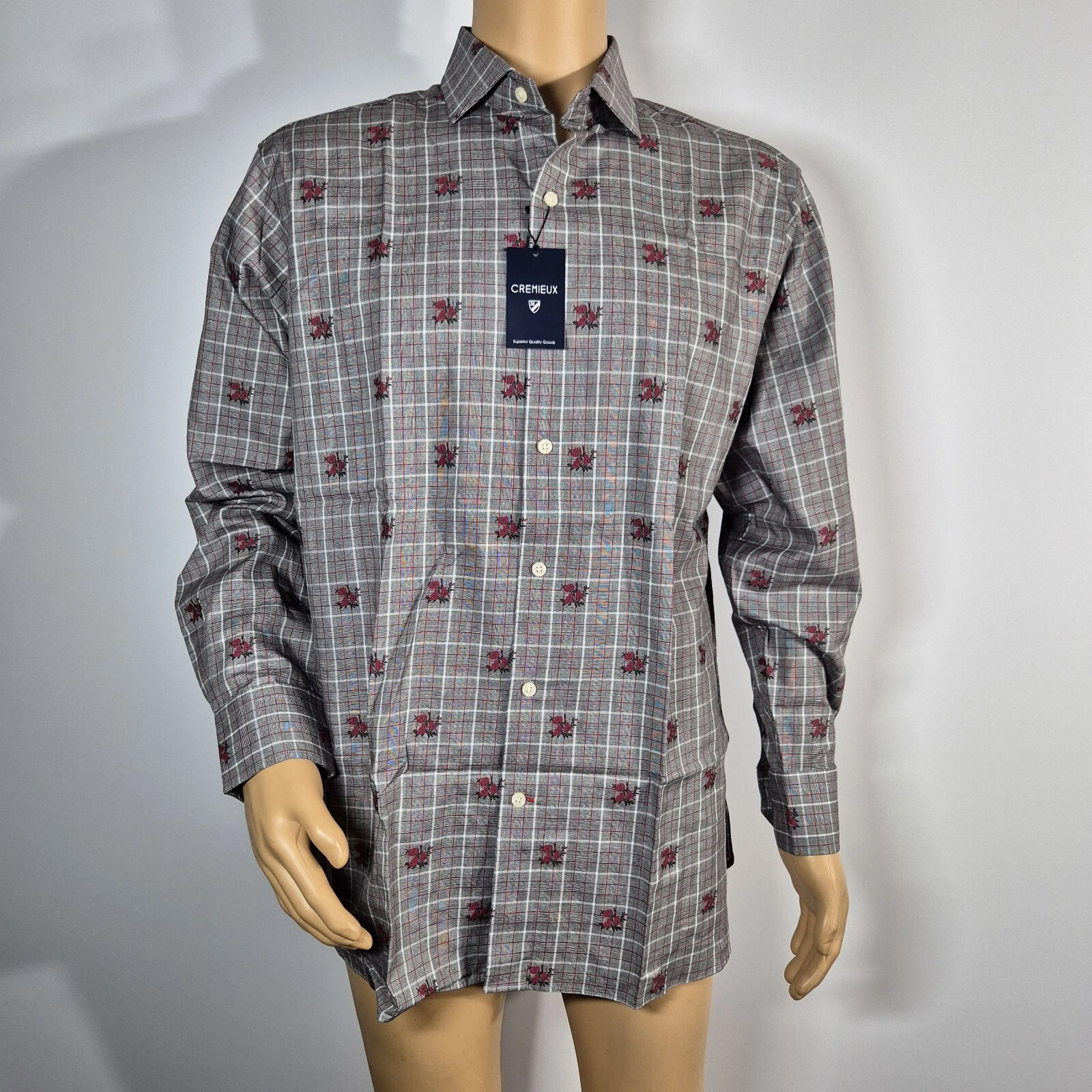 Cremieux Mens Size L Shirt Cotton Long Sleeve Button-Up Multi plaid Casual 10