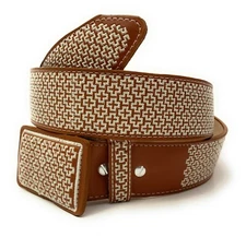 CINTO CHARRO BORDADO PITIADO STYLE. MENS WESTERN BELT. VAQUERO LEATHER BELT