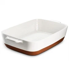 DOWAN Ceramic Baking Dish, 9x13 Deep Lasagna Pan, Large Casserole Dish with H...