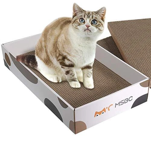ComSaf Durable Cat Scratcher Cardboard Refill Cat Scratch Pad 3 in