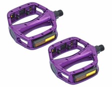 NEW! ABSOLUTE 505 BICYCLE ALLOY PEDALS IN PURPLE COMPATIBLE WITH 9/16 CRANK.