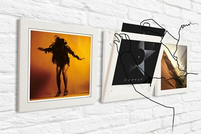 White Play & Display Flip Frame -frame anything records/t shirts - triple pack