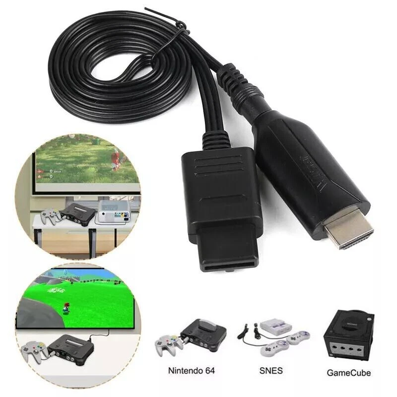 N64 To HDMI Converter HD Link Adapter Cable For Nintendo Gamecube Super NES SNES - Image 3 of 4