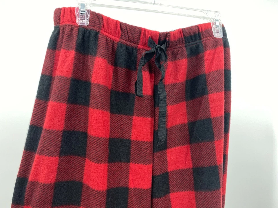 Open Trails Mens Large Red And Black Tartan Plaid Pajama Pants - Image 3 of 4