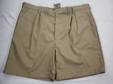 Red Kap Tan Khaki Work Shorts 48 x 10 L NWOT Pleated