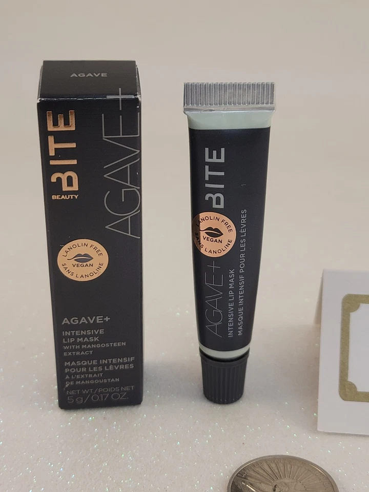 BITE Beauty Agave+ Mascarilla Labial Intensiva 0.17 OZ Tamaño de Viaje SELLADA NUEVA En Caja  Foto 2 de 4
