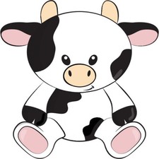 30 Custom Cute Little Cow Personalized Address Labels