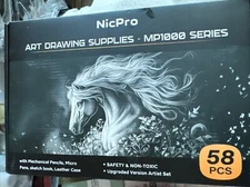 58 Piece Set Art Drawing Supplies NEW Shipping Included