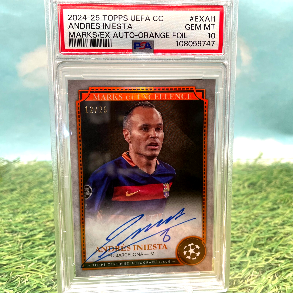 2024 Topps UEFA CC ANDRES INIESTA Marks Of Excellence Auto