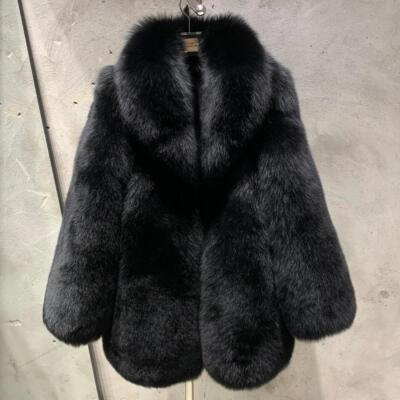 Fashion Men's Real Fur Coat Genuine Fox Fur Jacket Winter Thick