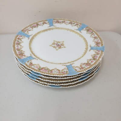 Haviland & Co J.E.Caldwell & Co France Lot Of 5 Gold And Blue