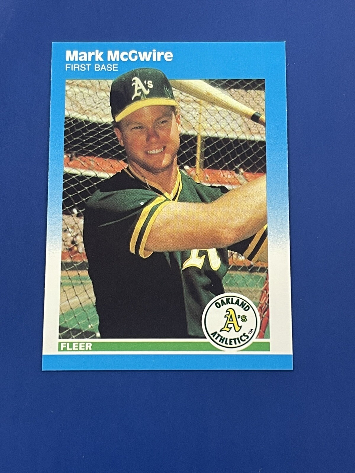 1987 Fleer Update Mark McGwire RC U-76 Oakland A’s
