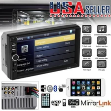 7" Car Stereo Radio For Apple/Android Bluetooth Player Touch Screen Double 2Din