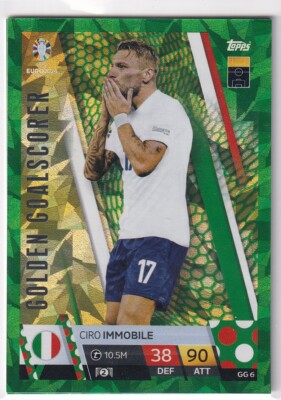 Topps Euro 2024 Match Attax Karte Golden Goalscorer Emerald GG 6 Ciro Immobile