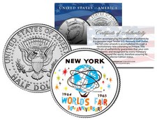 WORLD'S FAIR 1964 1965 NEW YORK * 50th Anniversary * 2014 JFK Half Dollar Coin