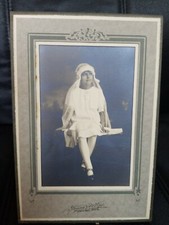 Antique Photograph Young Girl First Holy Communion aprox 6x4 Marshall Mich frame