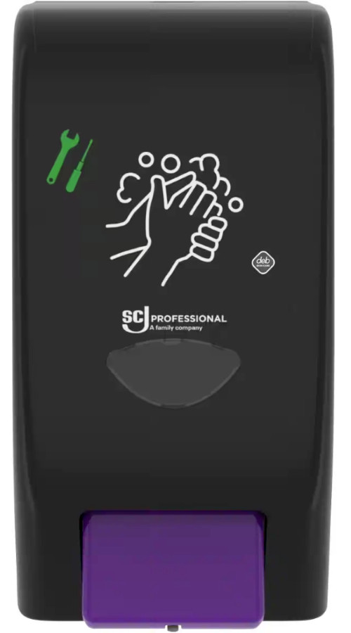 SCJ Soap Dispenser 4 Litre Cleanse Heavy Duty Black Plastic Hand Hygiene Wash