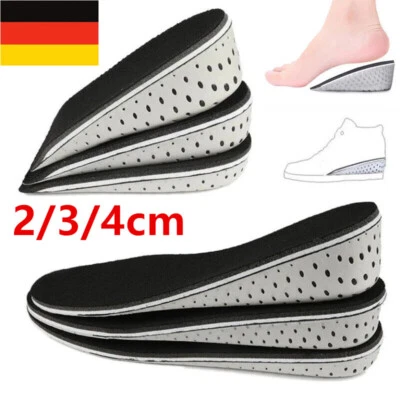 MARKENLOS 2/3/4cm Erhöhung Einlegesohle Fersenkissen Höhe Taller Pad Schuheinlagen Erhöhen
